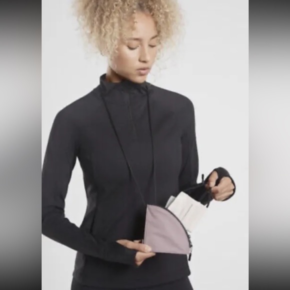 Athleta Mauve Mask Bag with Neck Strap - Picture 1 of 6
